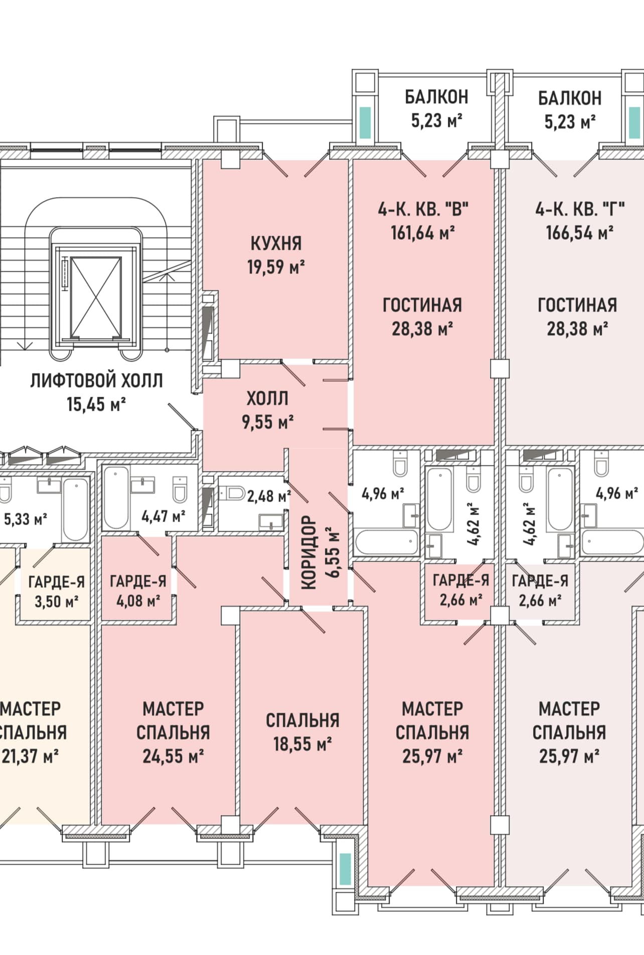 Элитка, 4 ком, 162 м2, этаж 4/4, Сост: Строящийся ПСО - фото 4