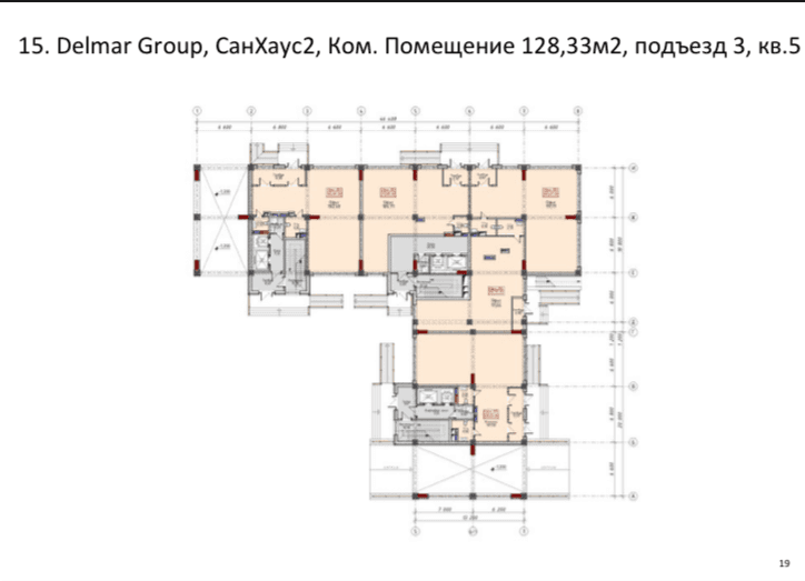 Коммерческая, 128.33 м2, этаж 1/12 - фото 1