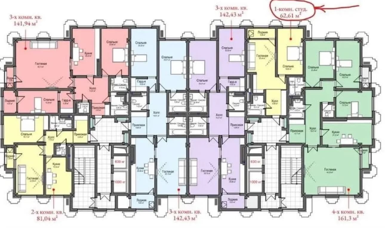 Продажа, Элитка, 1 ком, 62 м2, этаж 5/14, ж/к ЖК Европа, Сост: Строящийся ПСО - фото 3
