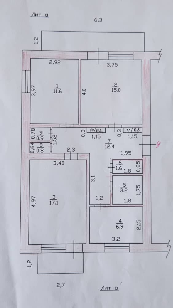 3 ком, Индивидуальный проект, 70 м2, этаж 5/5, Сост: Хорошее - фото 9