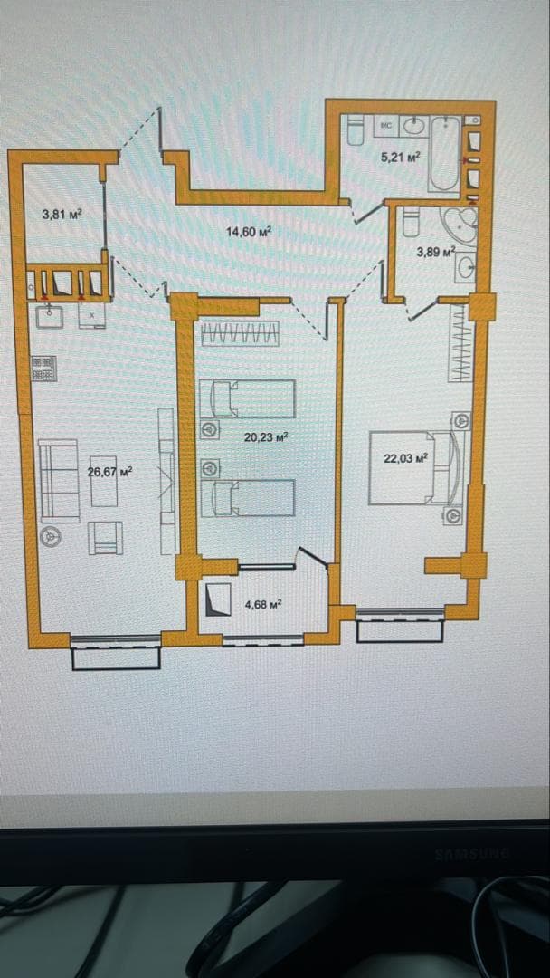 Элитка, 2 ком, 101 м2, этаж 15/20, ж/к Imarat Park Residence, Сост: Строящийся ПСО - фото 2