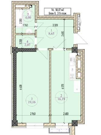 Продажа, Элитка, 1 ком, 49.64 м2, этаж 13/14, ж/к ЖК Discovery, Сост: Строящийся ПСО - фото 1