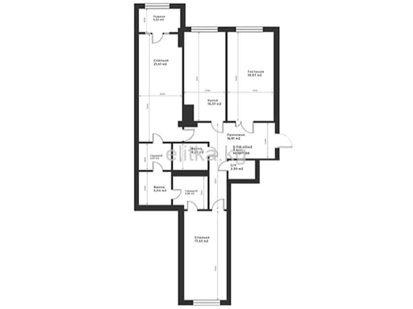 Продажа, Элитка, 3 ком, 117 м2, этаж 12/12, ж/к Амир строй, Сост: Сдан ПСО - фото 1