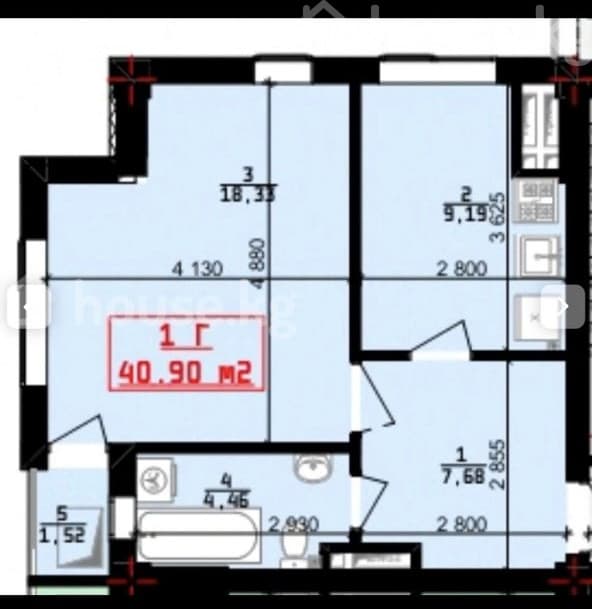 Продажа, Элитка, 1 ком, 41 м2, этаж 12/12, ж/к Green-Park (Грин Парк), Сост: Строящийся ПСО - фото 1