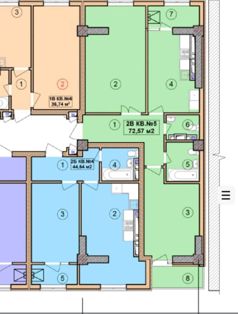 Продажа, Элитка, 2 ком, 72.57 м2, этаж 7/12, ж/к Нью Сити( New city), Сост: Сдан ПСО - фото 1
