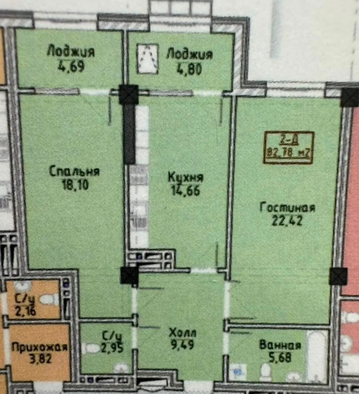 Продажа, Элитка, 2 ком, 82 м2, этаж 13/15, ж/к Кап Строй Сити (Capstroy City), Сост: Евроремонт - фото 4