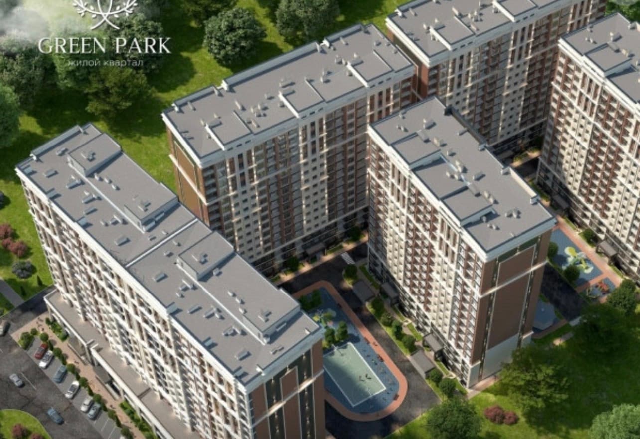 Элитка, 1 ком, 44.63 м2, этаж 8/16, ж/к Green-Park (Грин Парк), Сост: Строящийся ПСО - фото 2
