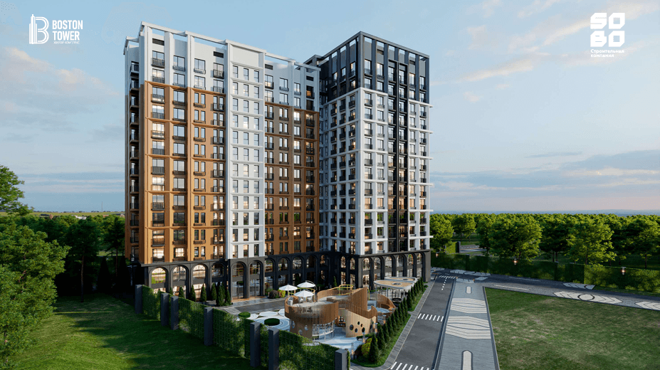 Элитка, 1 ком, 48.88 м2, этаж 13/15, ж/к ЖК Boston Tower, Сост: Строящийся ПСО - фото 5