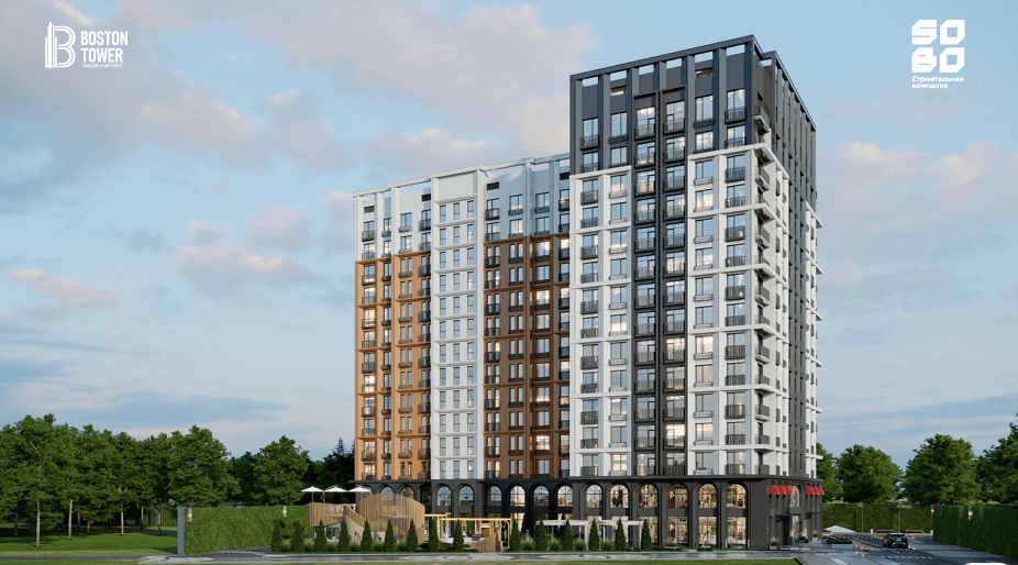 Элитка, 1 ком, 48.88 м2, этаж 13/15, ж/к ЖК Boston Tower, Сост: Строящийся ПСО - фото 7