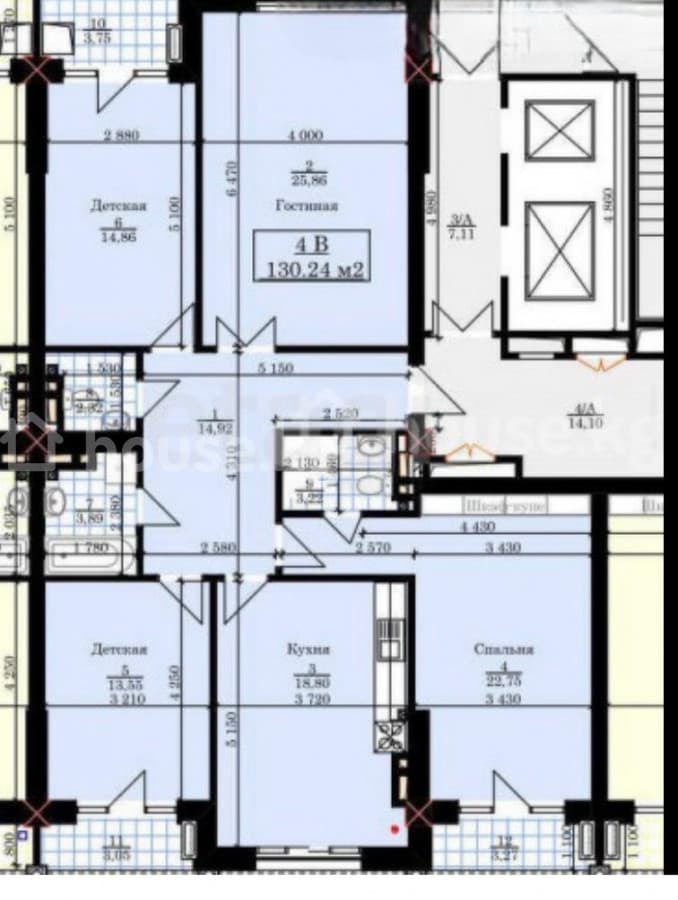 Продажа, Элитка, 4 ком, 126 м2, этаж 11/14, ж/к Ихлас Резиденс (IHLAS RESIDENSE), Сост: Сдан ПСО - фото 1