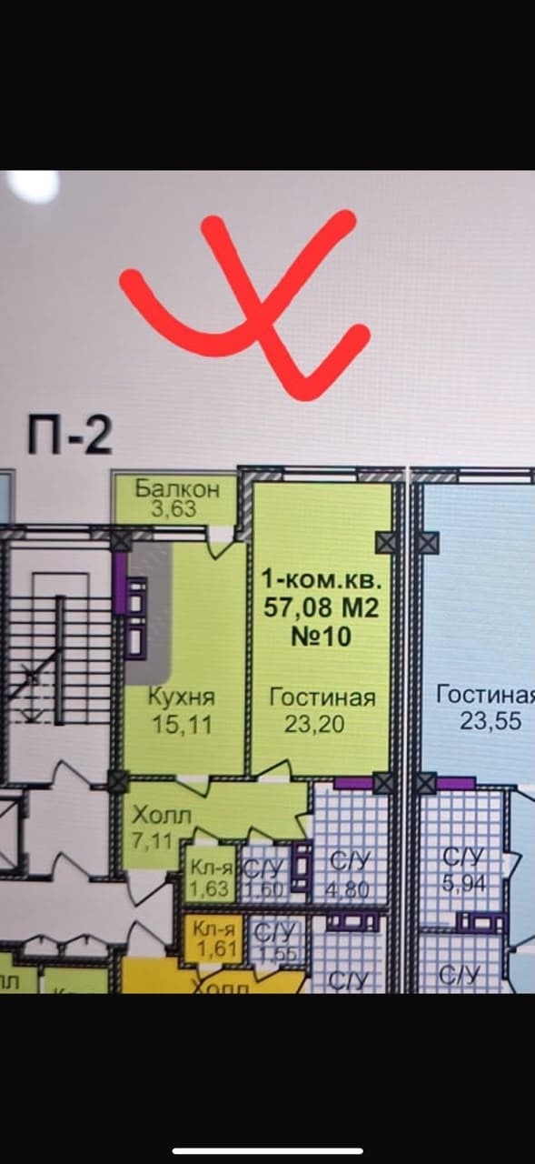 Элитка, 1 ком, 57 м2, этаж 3/16, ж/к Aalam City, Сост: Сдан ПСО - фото 6