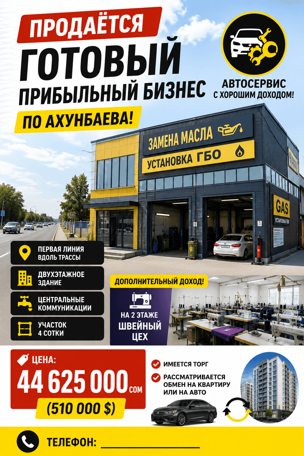 Продажа, Готовый Бизнес, Коммерческая, 260 м2, этаж 1/2 - фото 1