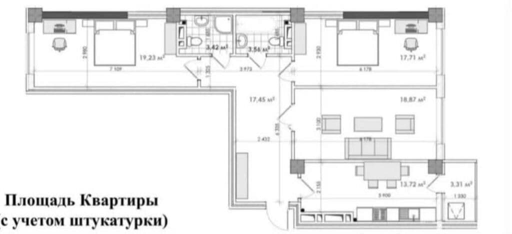 Продажа, Элитка, 3 ком, 97 м2, этаж 12/16, ж/к Крейсер (Kreyser), Сост: Евроремонт - фото 11