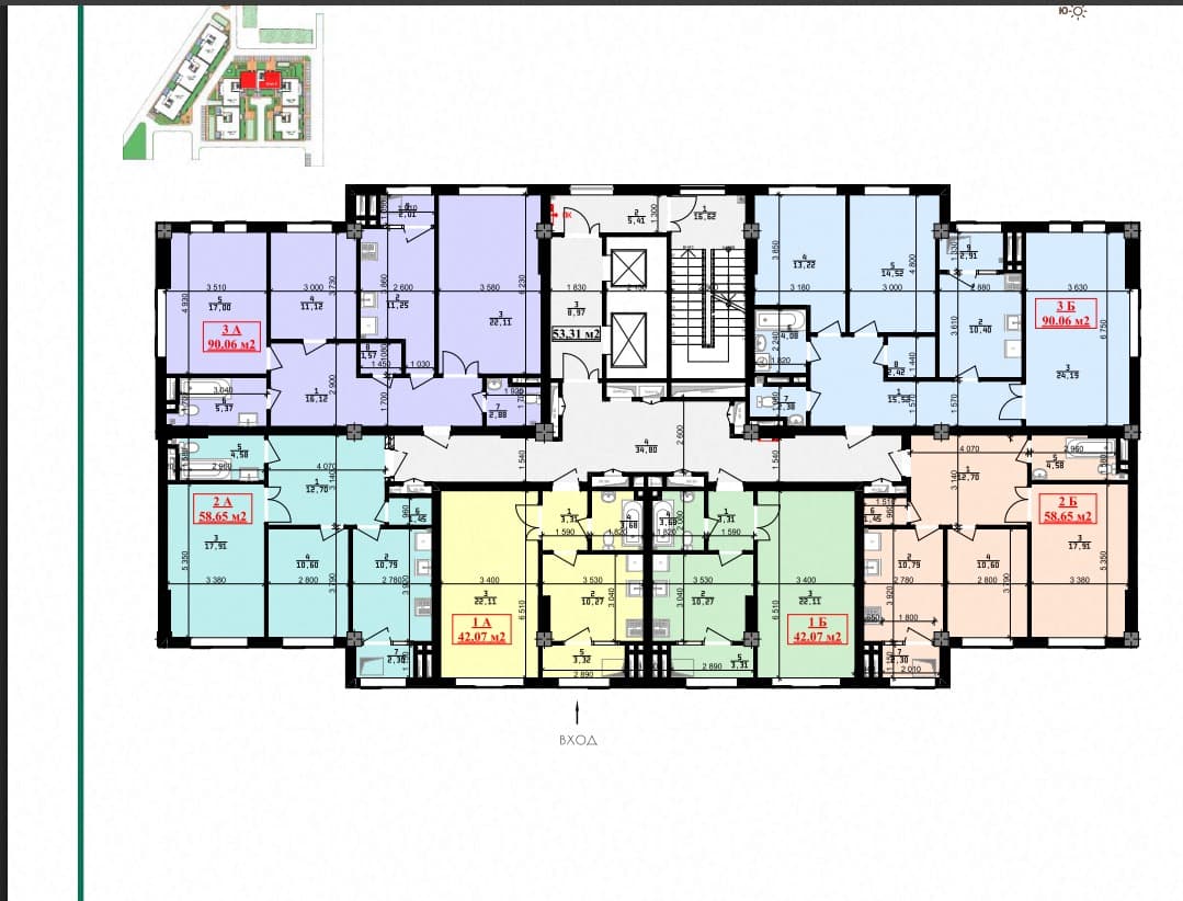 Продажа, Элитка, 2 ком, 59 м2, этаж 8/12, ж/к Green-Park (Грин Парк), Сост: Сдан ПСО - фото 1