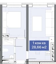 Планировка 1-комн