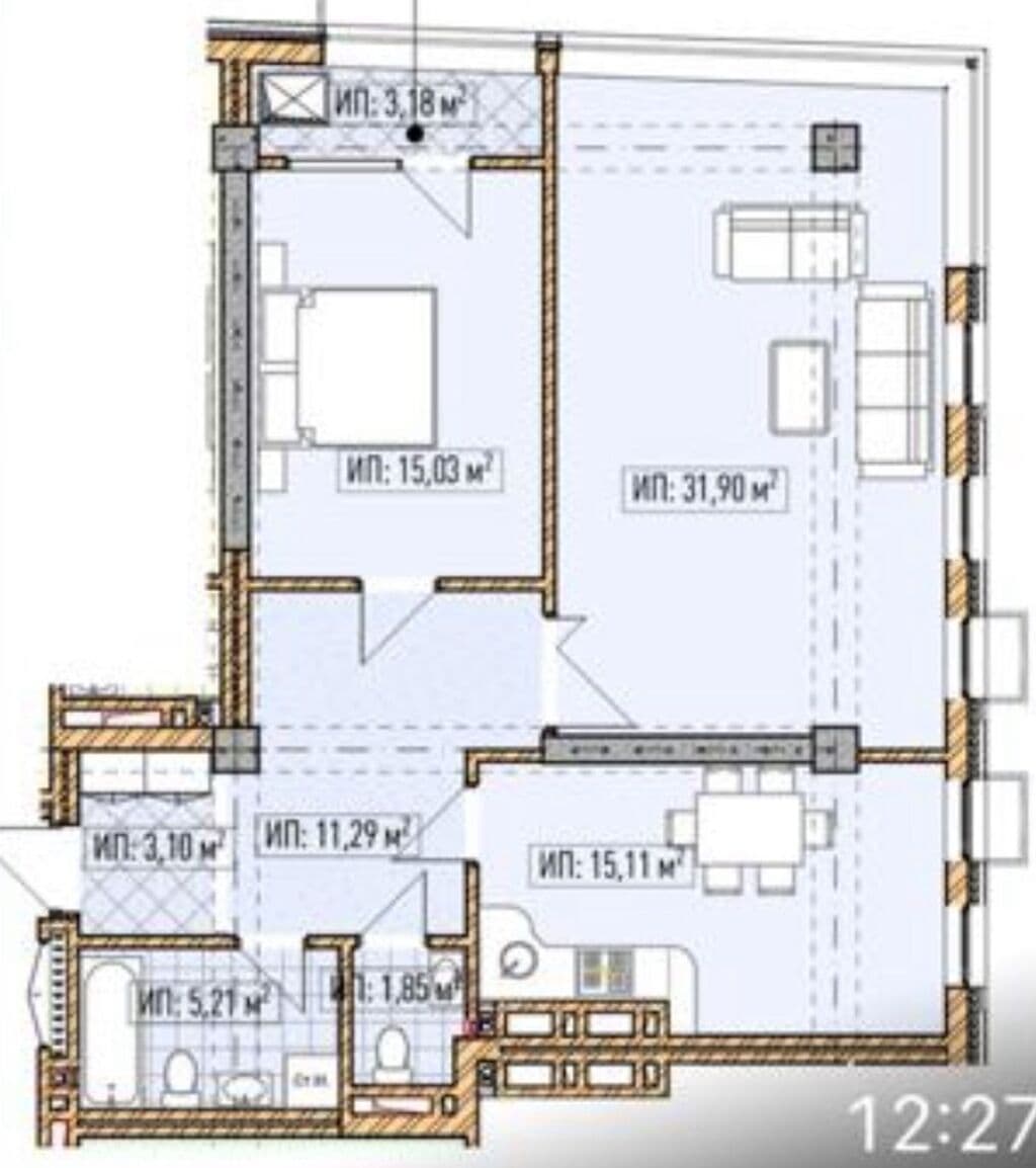Элитка, 2 ком, 87 м2, этаж 7/18, ж/к Нью-Йорк сити (New York city), Сост: Сдан ПСО - фото 3