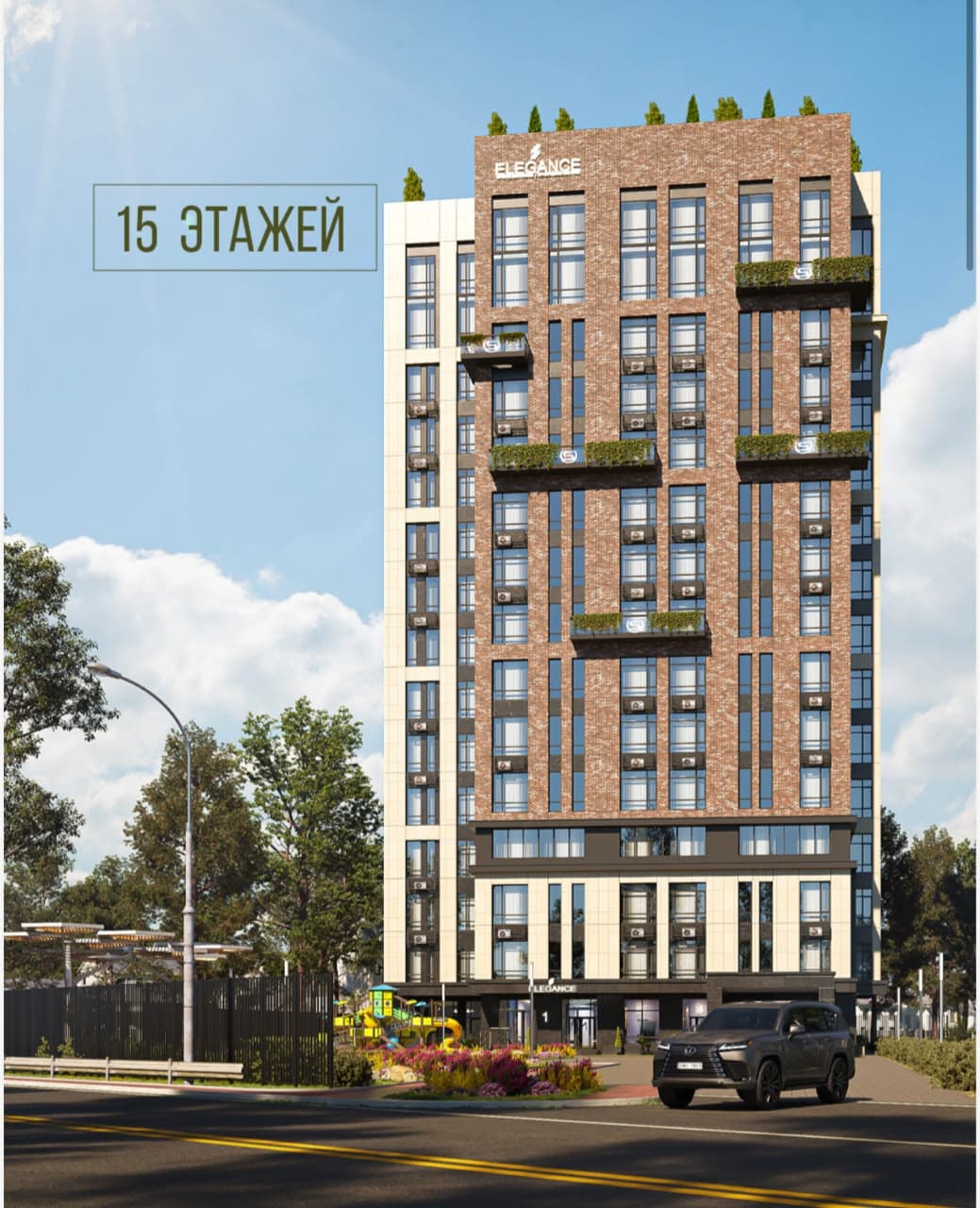 Продажа, Элитка, 3 ком, 107 м2, этаж 10/15, ж/к Элеганс Строй (Elegance Stroy), Сост: Сдан ПСО - фото 2
