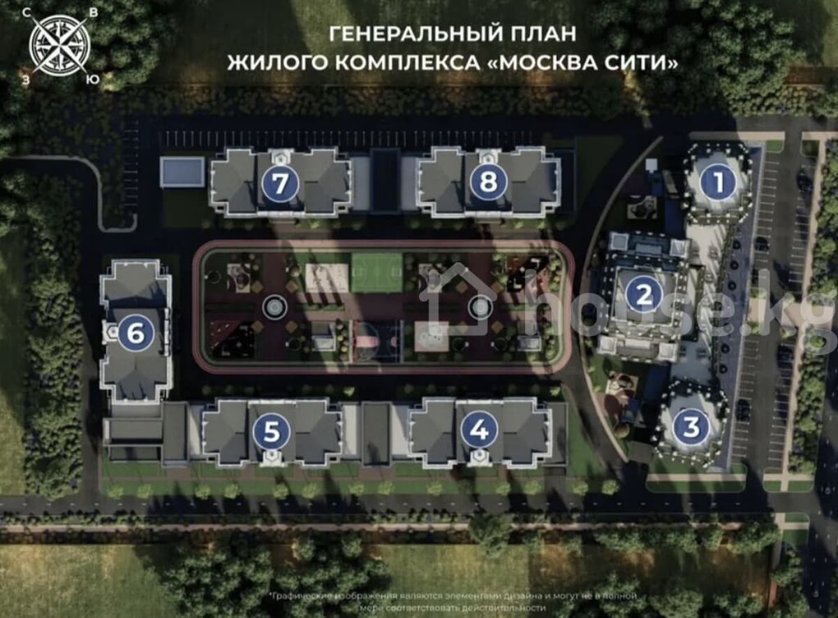 Элитка, 2 ком, 78 м2, этаж 13/17, ж/к Москва Сити (Moskva City Микрорайон Асанбай) - фото 2