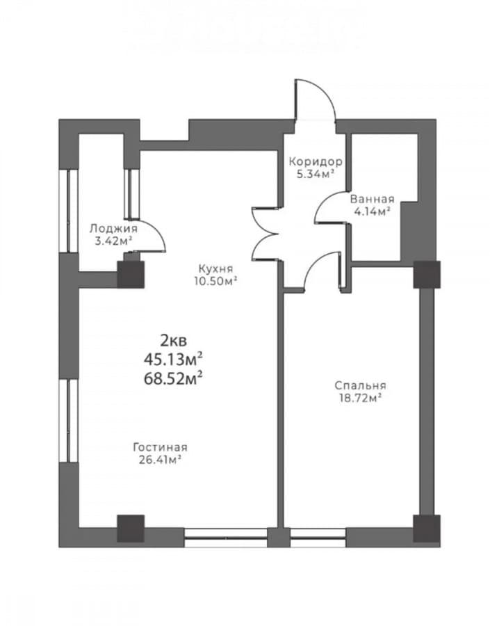 Элитка, 2 ком, 69.8 м2, этаж 11/15, ж/к жк Времена года, Сост: Строящийся ПСО - фото 4