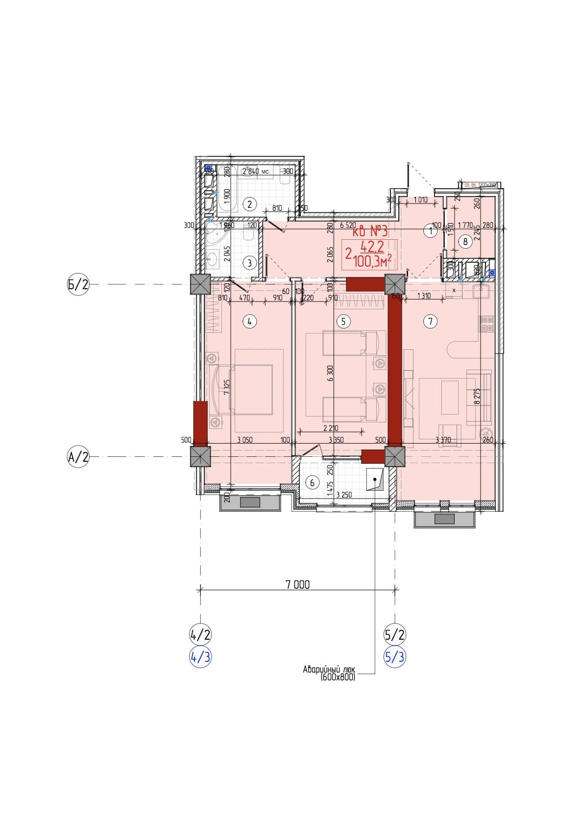 Элитка, 2 ком, 100 м2, этаж 7/14, ж/к Imarat Park Residence