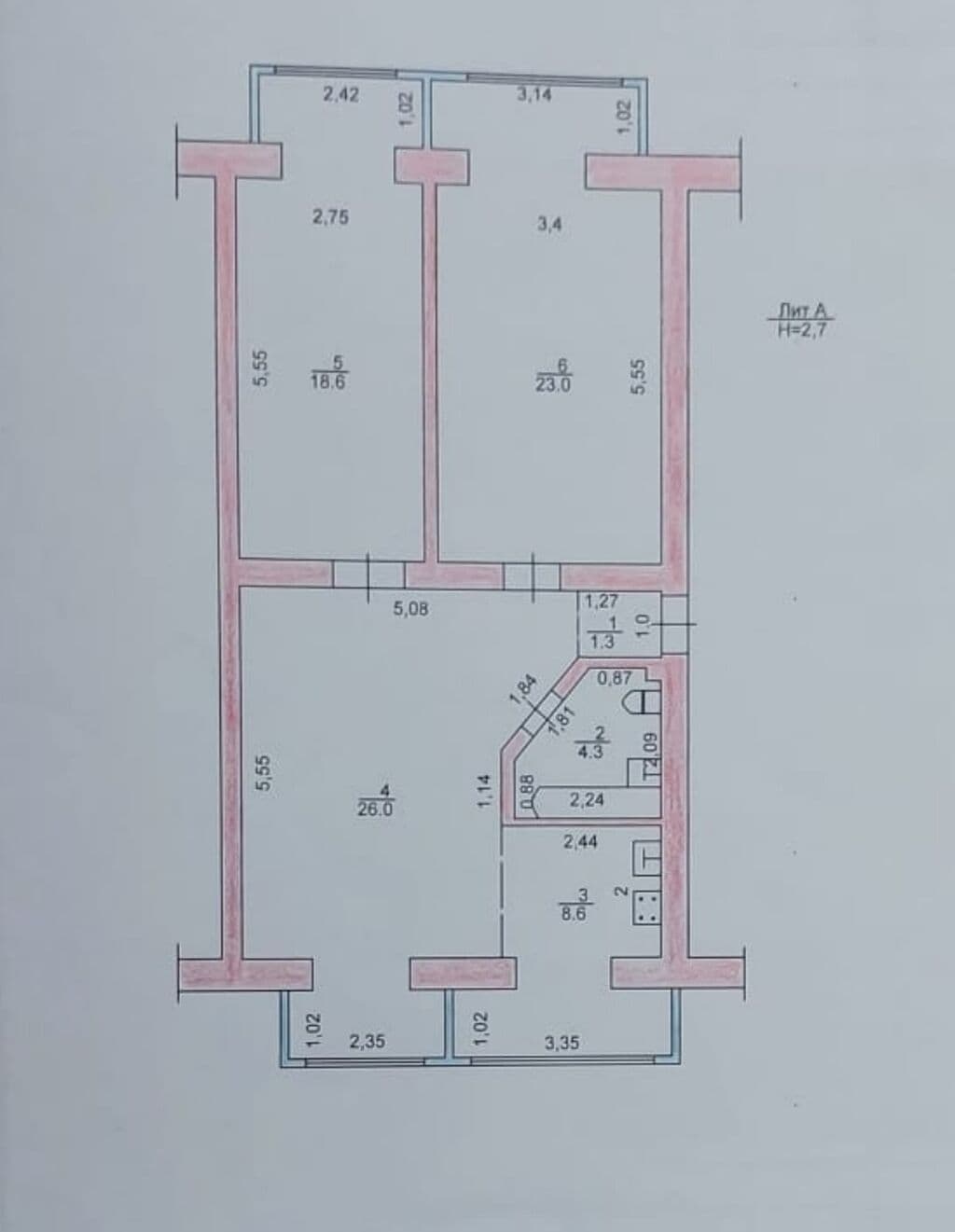 Продажа, Индивидуальный проект, 3 ком, 81 м2, этаж 3/5, Сост: Евроремонт - фото 14