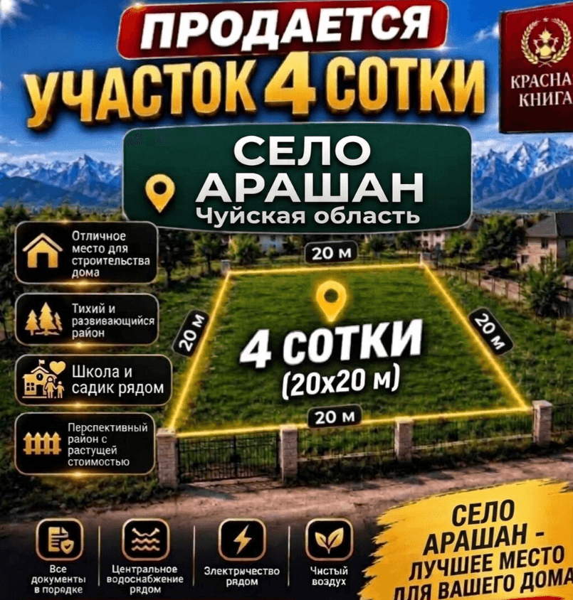 Участок, 4 соток - фото 1