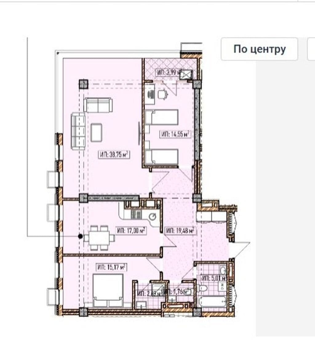 Элитка, 3 ком, 118 м2, этаж 14/, ж/к Нью-Йорк сити (New York city), Сост: Сдан ПСО - фото 1