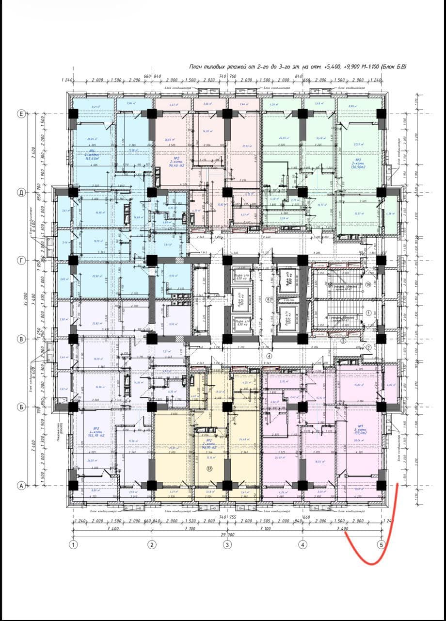 Элитка, 3 ком, 130 м2, этаж 2/, ж/к Прайм Парк (Prime Park), Сост: Строящийся ПСО