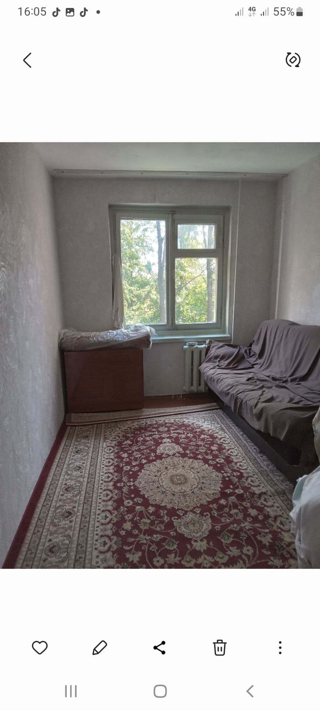 2 ком, 104 серия, 44 м2, этаж 3/4, Сост: Среднее - фото 2