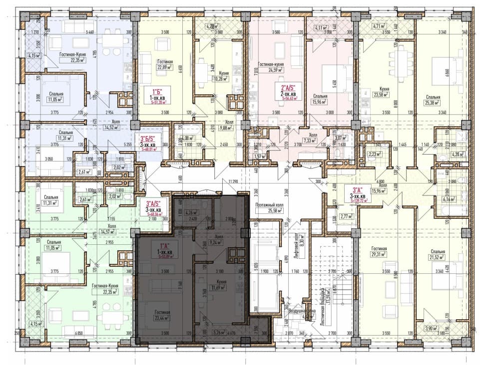 Продажа, Элитка, 1 ком, 53.89 м2, этаж 9/16, ж/к Нью-Йорк сити (New York city), Сост: Строящийся ПСО - фото 2