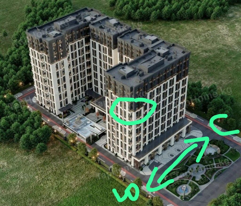 Элитка, 3 ком, 96.46 м2, этаж 15/18, ж/к Жилой комплекс "САЛКЫН", Сост: Строящийся ПСО - фото 1