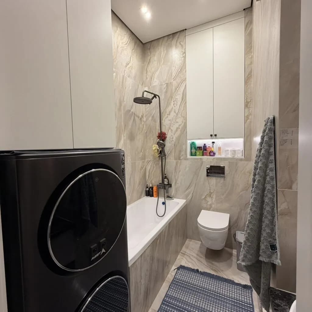 Элитка, 2 ком, 70 м2, этаж 2/5, ж/к Клубный городок Ницца RESIDENCE в Бишкеке, Сост: Евроремонт - фото 5