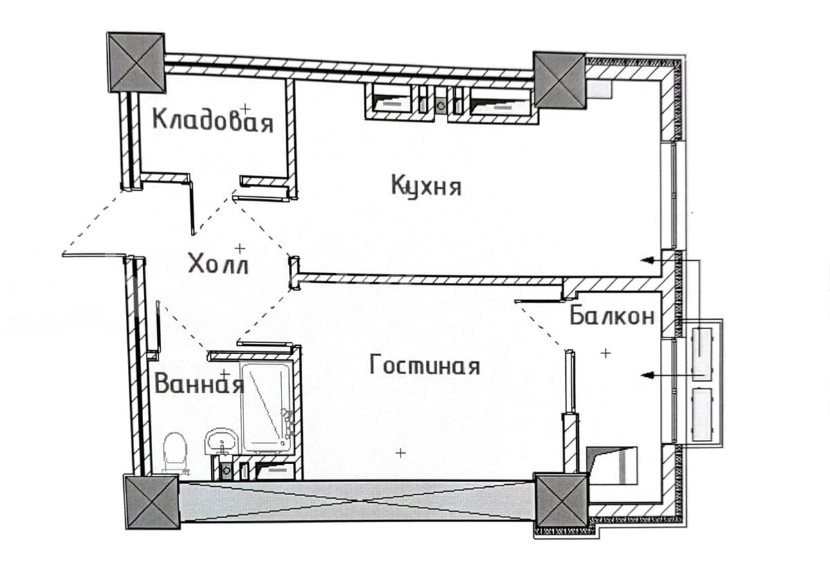 Элитка, 1 ком, 43 м2, этаж 16/23, ж/к DUBAI, Сост: Строящийся ПСО - фото 1